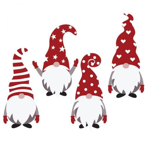 Cute Cartoon Christmas Gnomes Decal Pack